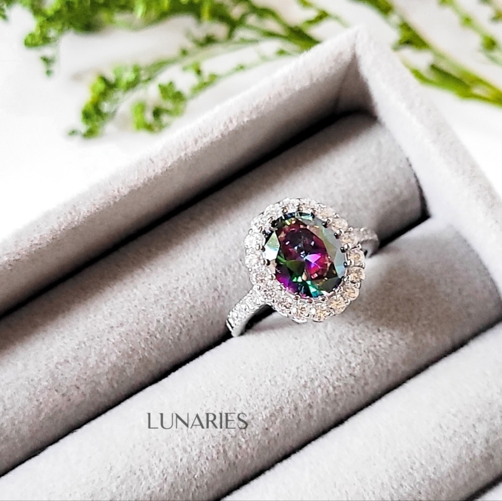 Multicolor Gemstone Silver Ring - Picture 11 of 11